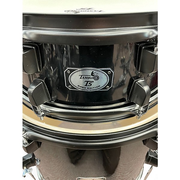 Used TAMBURO 5 Piece PLAYER SERIES T5 DARK R22 5 PIECE Black Drum Kit