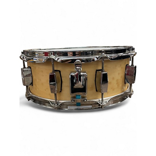 Used Grover Pro 14X5.5 Custom Maple Snare Satin natural Drum