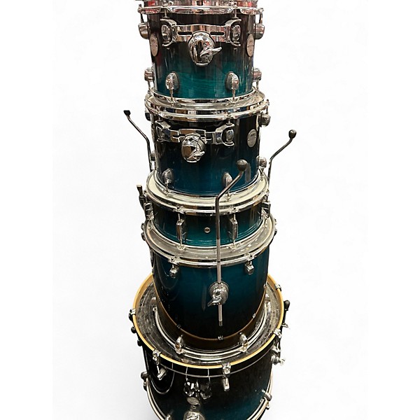 Used Mapex 5 Piece Meridian Birch Green Fade Drum Kit