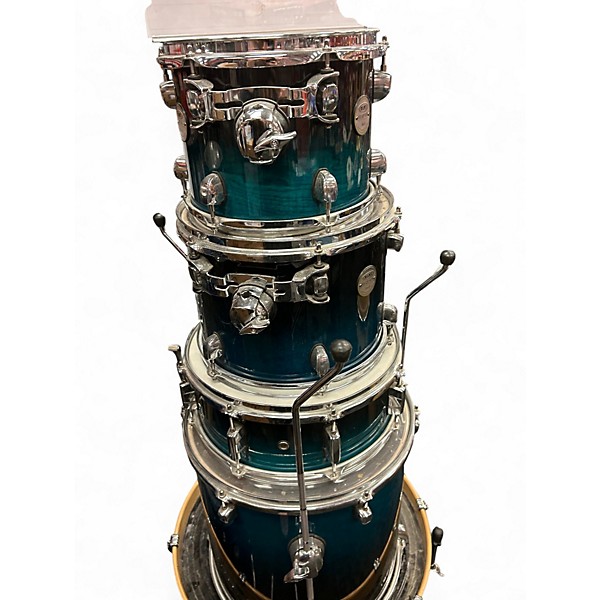 Used Mapex 5 Piece Meridian Birch Green Fade Drum Kit