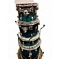 Used Mapex 5 Piece Meridian Birch Green Fade Drum Kit