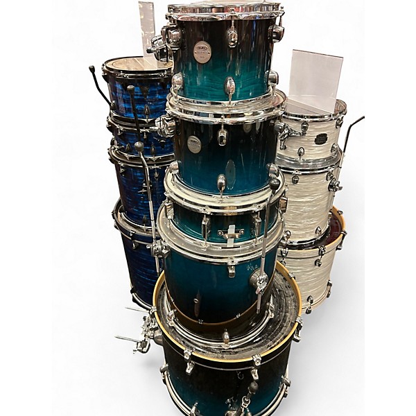 Used Mapex 5 Piece Meridian Birch Green Fade Drum Kit