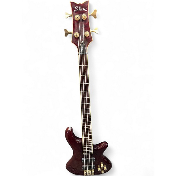 Used Schecter Guitar Research Stiletto Elite 4 String Wine Red Electric Bass Guitar