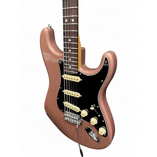 Used Fender American Performer Stratocaster SSS Rose Gold Metallic Solid Body Electric Guitar