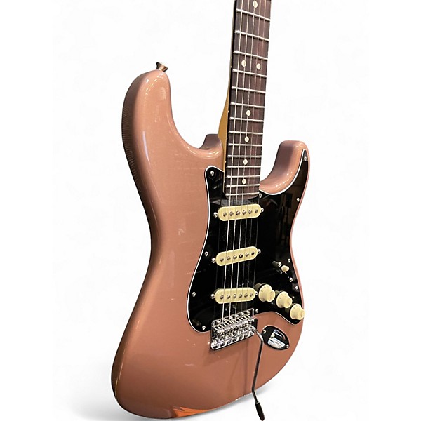 Used Fender American Performer Stratocaster SSS Rose Gold Metallic Solid Body Electric Guitar
