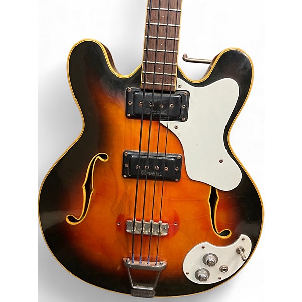 Vintage 1960s Moserite Celebrity Bass Tobacco Burst Electric Bass Guitar