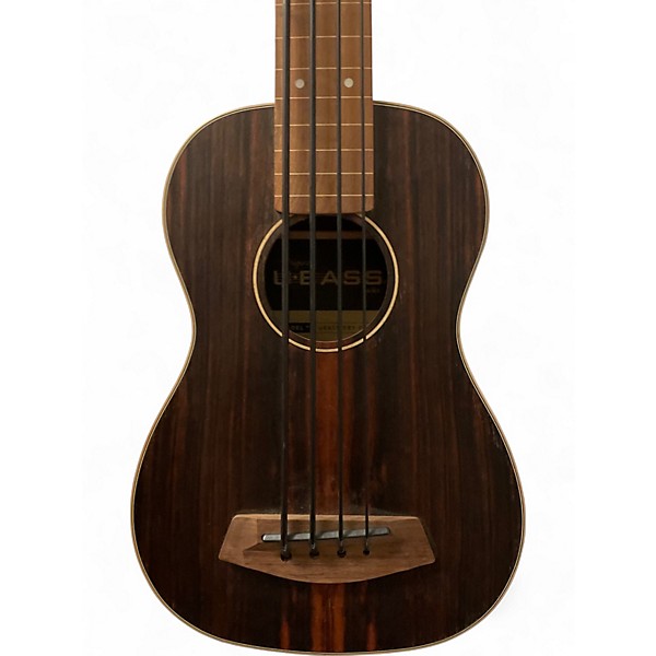 Used Kala Striped Ebony Acoustic Electric U-Bass Natural Acoustic Bass Guitar