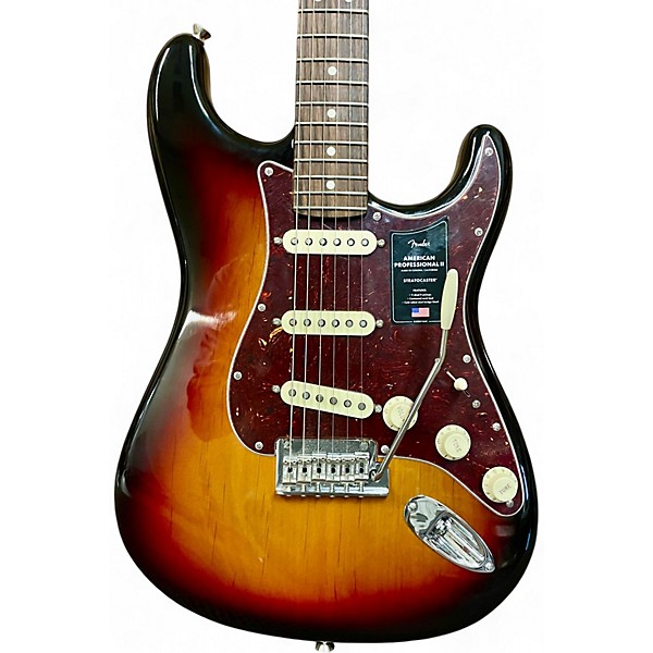 Used 2025 Fender American Professional II Stratocaster 3 Color Sunburst Solid Body Electric Guitar