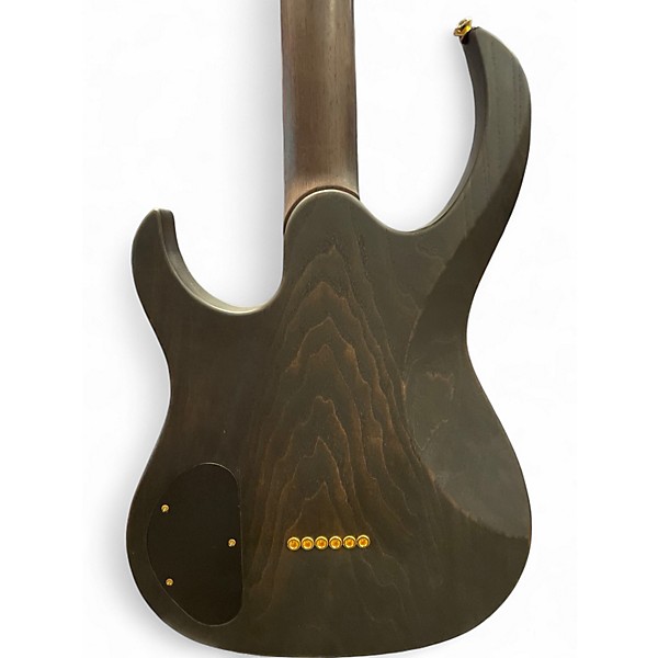 Used Markott Carved Top Super Strat Natural Black Solid Body Electric Guitar