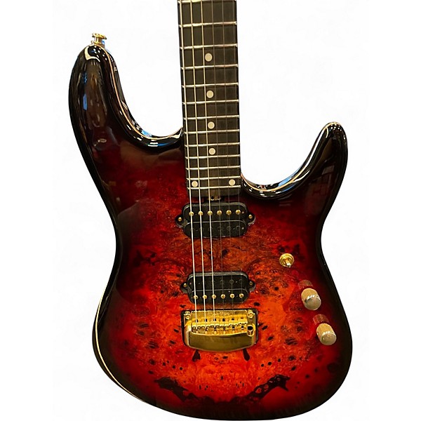Used Ernie Ball Music Man JASON RICHARDSON ARTIST SERIES CUTLASS Rorschach Red Solid Body Electric Guitar