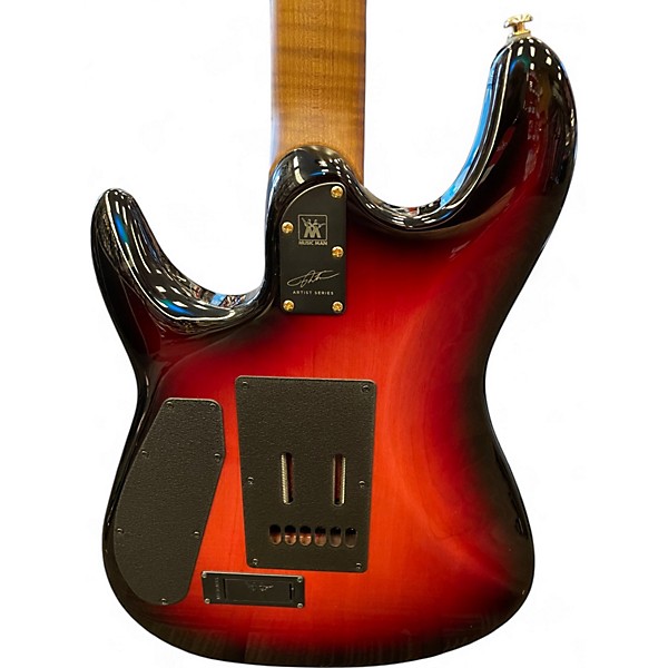 Used Ernie Ball Music Man JASON RICHARDSON ARTIST SERIES CUTLASS Rorschach Red Solid Body Electric Guitar