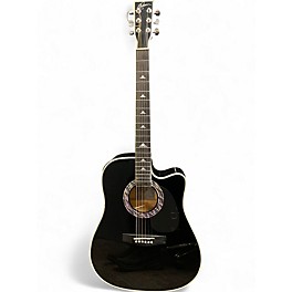 Used Esteban Legacy Black Silver Black Acoustic Electric Guitar