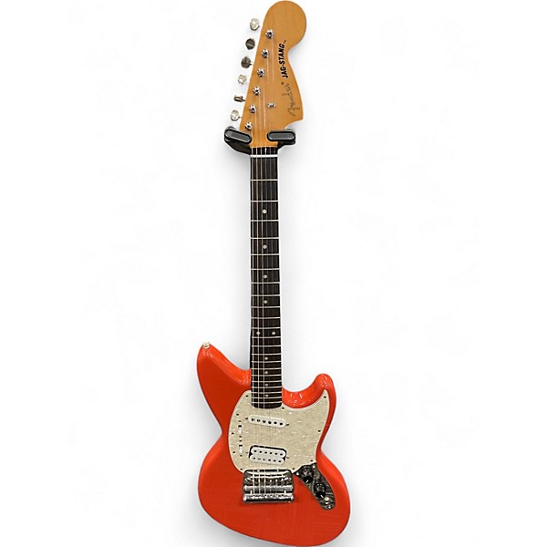 Used Fender Kurt Cobain Jag Stang Fiesta Red Solid Body Electric Guitar