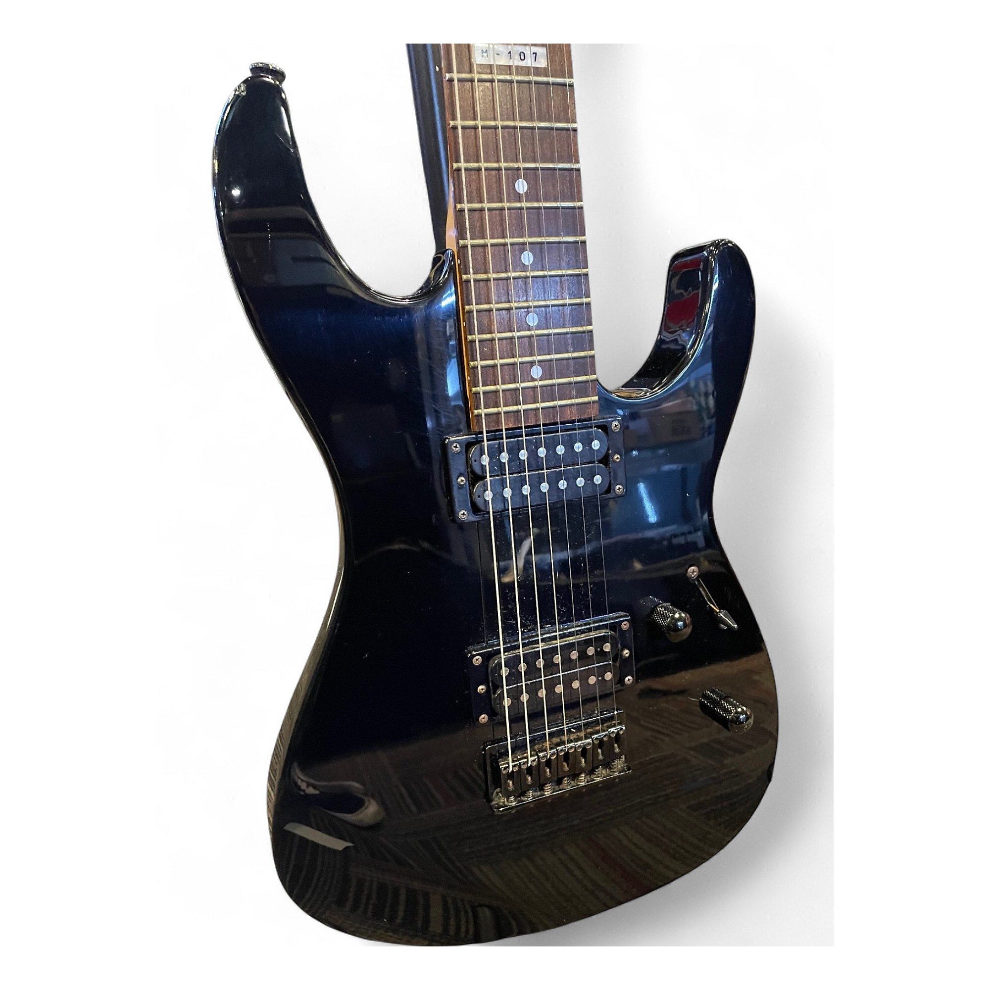 ギター Lumber M100MCS ESP LTD M-1007 Quilt See Thru Black Sunburst Satin Fishman