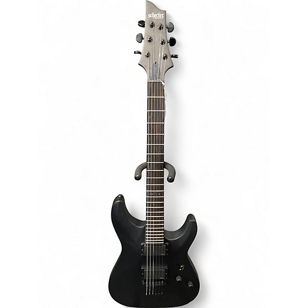Used Schecter Guitar Research Research C-1 Platinum Blackout Satin Black Solid Body Electric Guitar