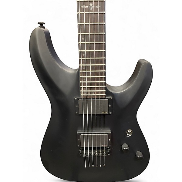 Used Schecter Guitar Research Research C-1 Platinum Blackout Satin Black Solid Body Electric Guitar