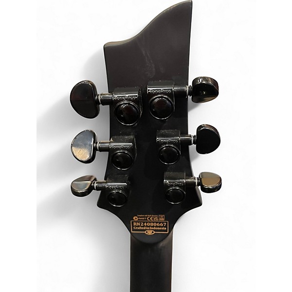 Used Schecter Guitar Research Research C-1 Platinum Blackout Satin Black Solid Body Electric Guitar
