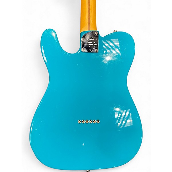 Used 2020 Fender American Professional II Telecaster MIAMI BLUE Solid Body Electric Guitar