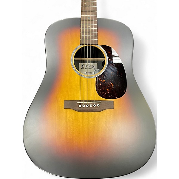 Used Martin DX2E 2 Tone Sunburst Acoustic Electric Guitar