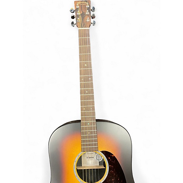 Used Martin DX2E 2 Tone Sunburst Acoustic Electric Guitar