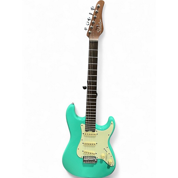 Used Schecter Guitar Research nick johnson traditional teal Solid Body Electric Guitar