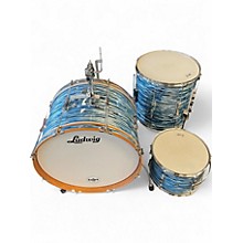 Used Ludwig 3 Piece Club Date BLUE OYSTER Drum Kit