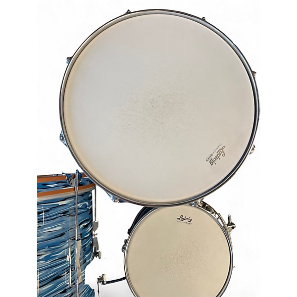 Used Ludwig 3 Piece Club Date BLUE OYSTER Drum Kit