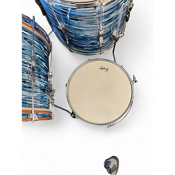 Used Ludwig 3 Piece Club Date BLUE OYSTER Drum Kit