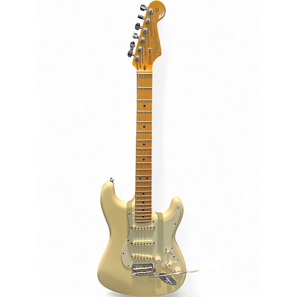 Used Fender American Standard Stratocaster Olympic White Solid Body Electric Guitar