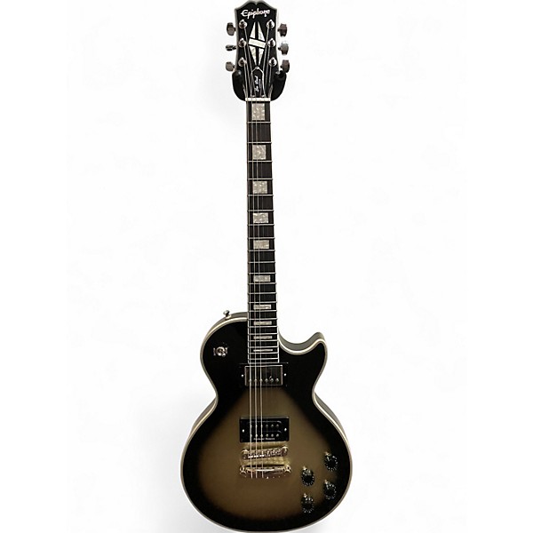 Used 2022 Epiphone ADAM JONES LES PAUL CUSTOM Silverburst Solid Body Electric Guitar