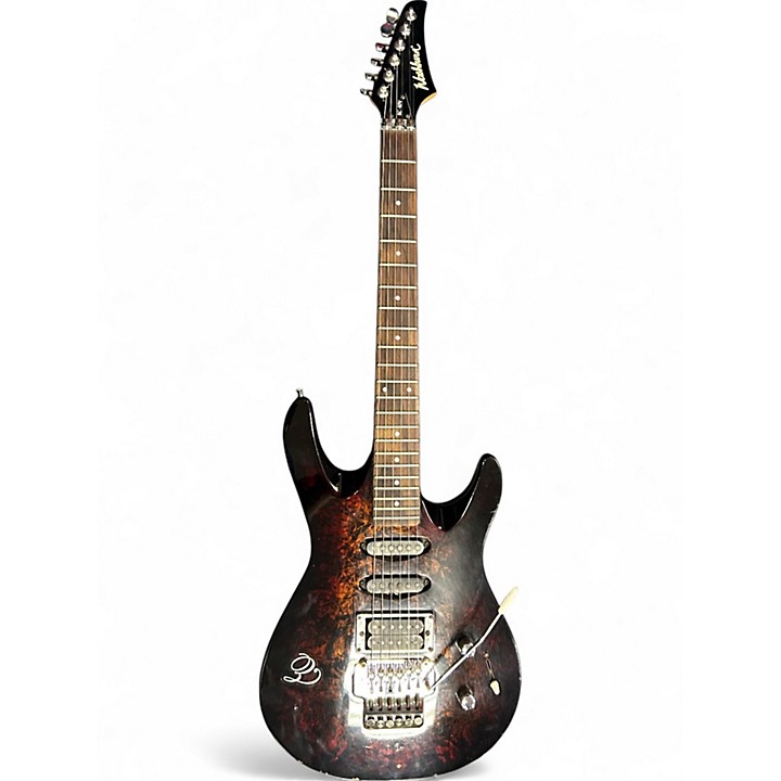 Used Washburn KC-40V Black, Red and Orange Solid Body
