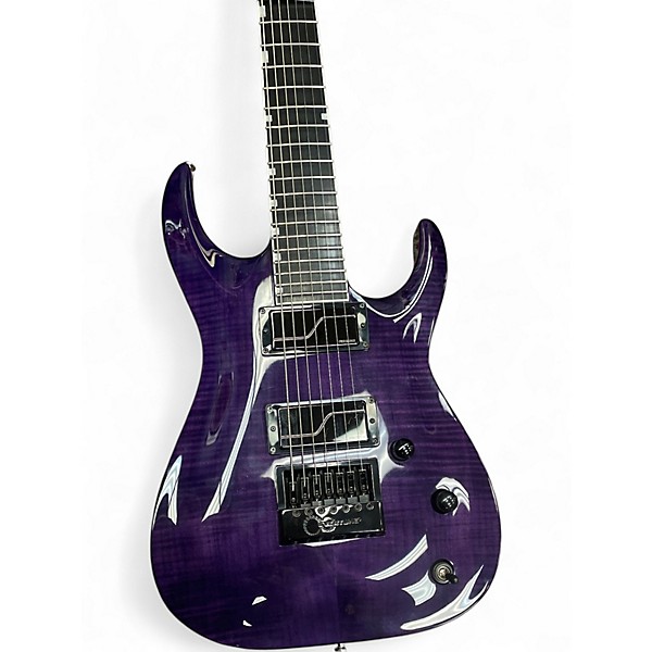 Used ESP SH-7ET Trans Purple Solid Body Electric Guitar