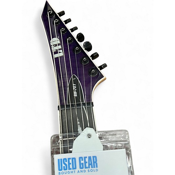 Used ESP SH-7ET Trans Purple Solid Body Electric Guitar