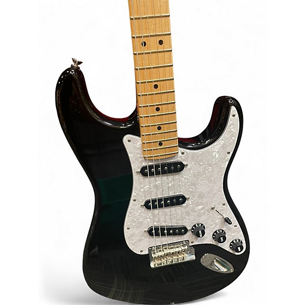 Used Fender American Professional Stratocaster SSS Black and White Solid Body Electric Guitar