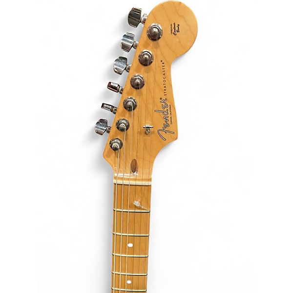 Used Fender American Professional Stratocaster SSS Black and White Solid Body Electric Guitar