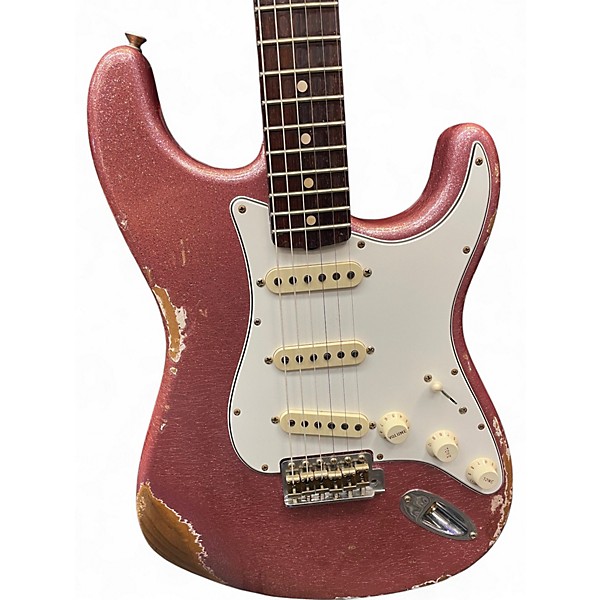 Used 2023 Fender 59 Custom Shop Chicago Special Stratocaster Heavy Relic Champagne Sparkle Solid Body Electric Guitar