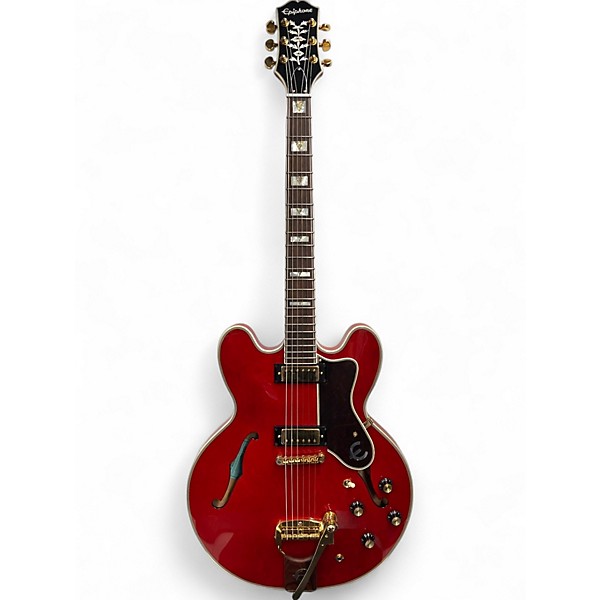 Used Epiphone e212tv 150th anniversary sheraton Cherry Hollow Body Electric Guitar