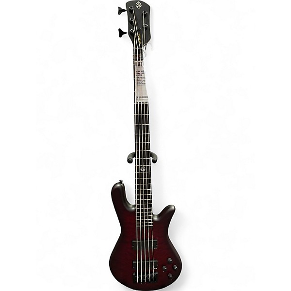 Used Spector NS Pulse 2 Trans Red Electric Bass Guitar