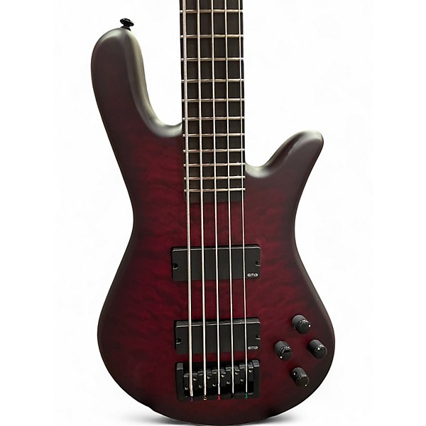 Used Spector NS Pulse 2 Trans Red Electric Bass Guitar