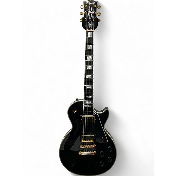 Used 2024 Epiphone Inspired by Gibson Les Paul Custom Black Solid Body Electric Guitar