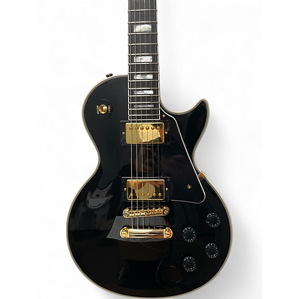 Used 2024 Epiphone Inspired by Gibson Les Paul Custom Black Solid Body Electric Guitar