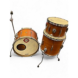 Used Firehouse Drums 3 Piece walnut downbeat Walnut Drum Kit