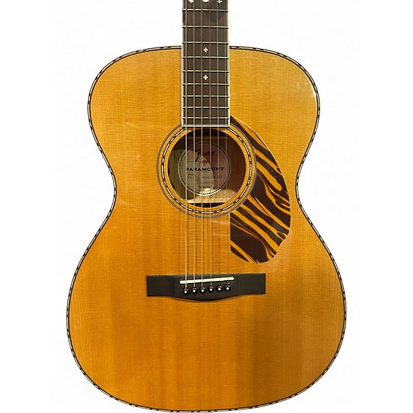 Used Fender Paramount PO-220E Natural Acoustic Electric Guitar