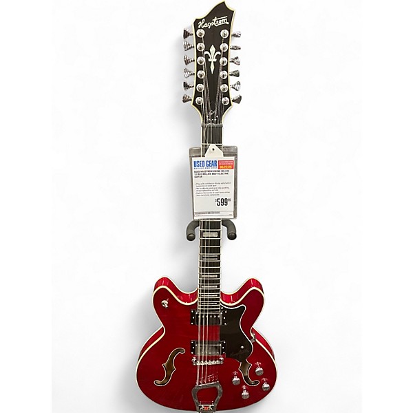 Used Hagstrom Viking Deluxe 12 Red Hollow Body Electric Guitar