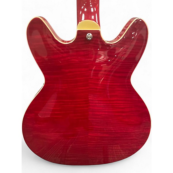 Used Hagstrom Viking Deluxe 12 Red Hollow Body Electric Guitar