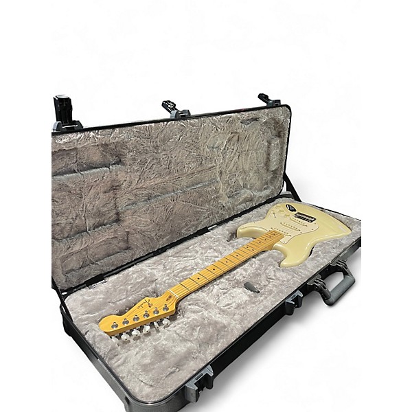 Used Fender American Ultra Stratocaster Olympic Pearl Solid Body Electric Guitar
