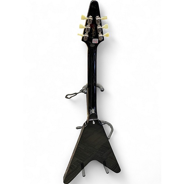 Used Epiphone JIMI HENDRIX FLYING V LOVE DROPS Ebony Solid Body Electric Guitar