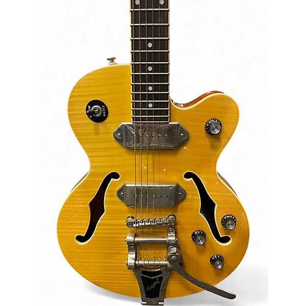 Used Epiphone Wildkat Natural Maple Top Hollow Body Electric Guitar