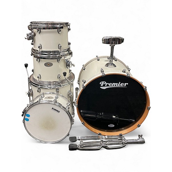 Used Premier 5 Piece Artist Birch White Drum Kit