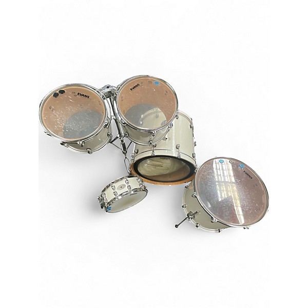 Used Premier 5 Piece Artist Birch White Drum Kit